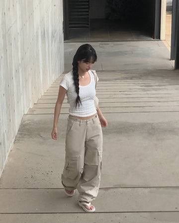 Petty Big Cargo Two Buckle Wide Pants